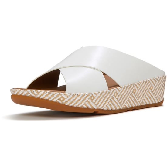 Fitflop Lulu Lux Graphic-Weave Leder Damen Sandalen in Urban White - Image 1