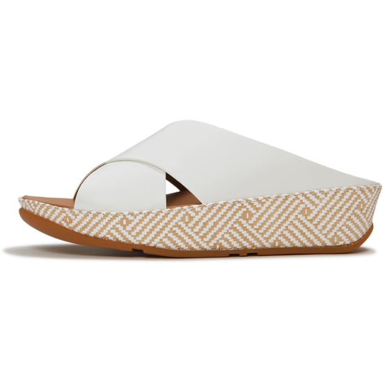 Fitflop Lulu Lux Graphic-Weave Leder Damen Sandalen in Urban White - Image 4