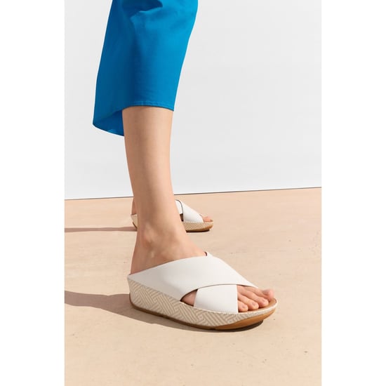 Fitflop Lulu Lux Graphic-Weave Leder Damen Sandalen in Urban White - Image 6