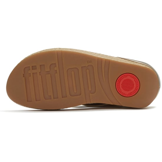 Fitflop Lulu Lux Graphic-Weave Zehensteg-Leder Sandalen für Frauen in Platino - Image 2