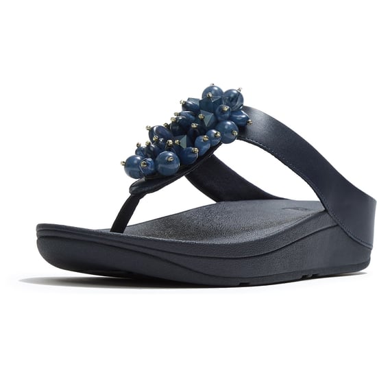 Fitflop Fino Toe-Post Polyurethane Women's Midnight Navy Sandals - Image 1