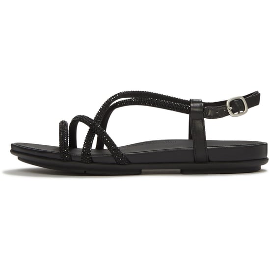 Fitflop Fino Zehentrenner Leder Damen Sandalen All Black - Image 4