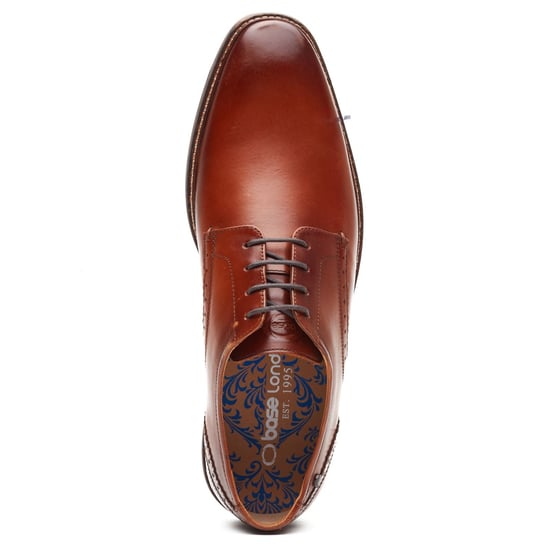 Base London Eton Lace Up Leather Men's Burnt Tan Lace-Up Shoes - Image 4