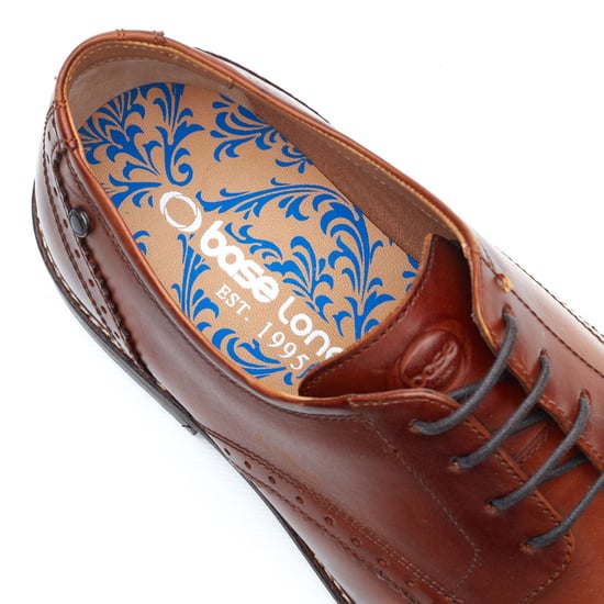 Base London Eton Lace Up Leather Men's Burnt Tan Lace-Up Shoes - Image 6