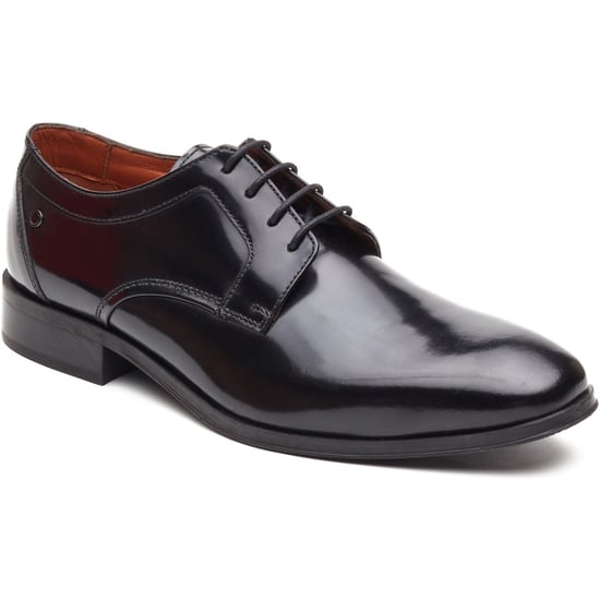 Base London Dome Schnürschuhe aus Leder für Herren in Hochglanz Schwarz - Image 1