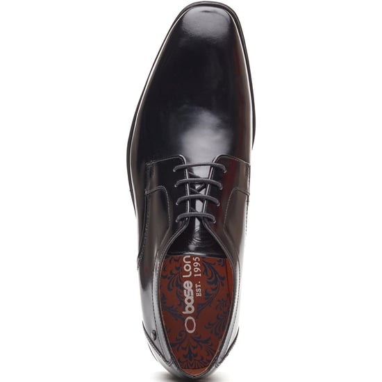 Base London Dome Schnürschuhe aus Leder für Herren in Hochglanz Schwarz - Image 4