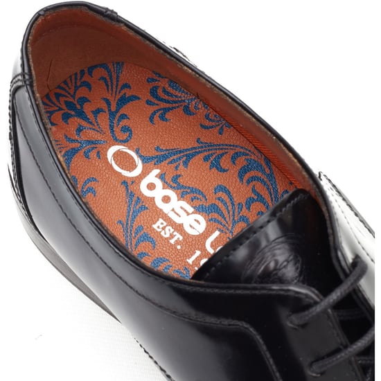 Base London Dome Schnürschuhe aus Leder für Herren in Hochglanz Schwarz - Image 6