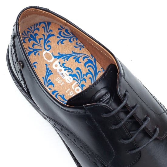 Base London Eton Lace Up Leather Men's Black Lace-Up Shoes - Image 6