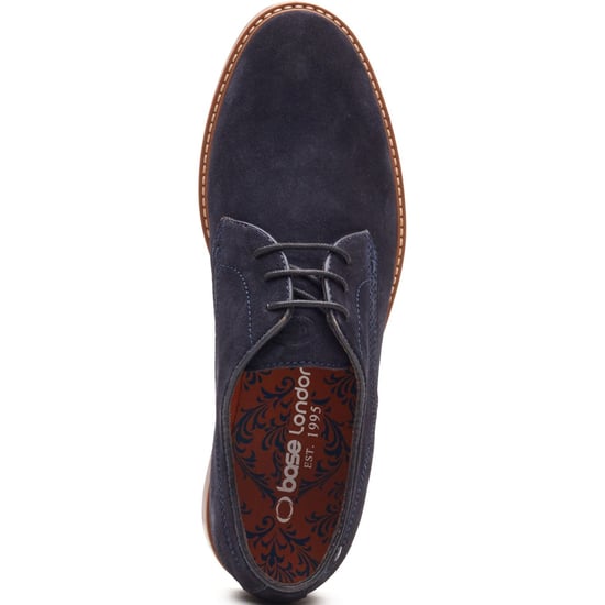 Base London Strand Schnür-Leder-Herrenschuhe in Marineblau - Image 4