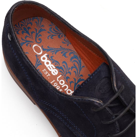 Base London Strand Schnür-Leder-Herrenschuhe in Marineblau - Image 6