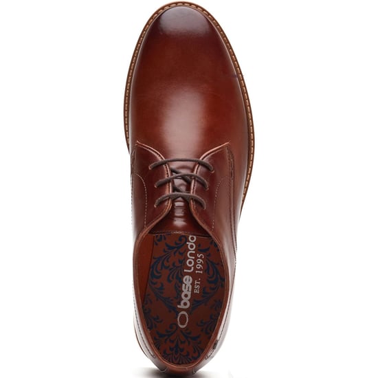 Base London Strand Lace Up Leather Men's Burnt Tan Lace-Up Shoes - Image 4