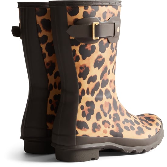 Hunter Original Short Leopard Stiefel Gummi Damen Leopardenmuster/Schokoladenbraune Gummistiefel - Image 2