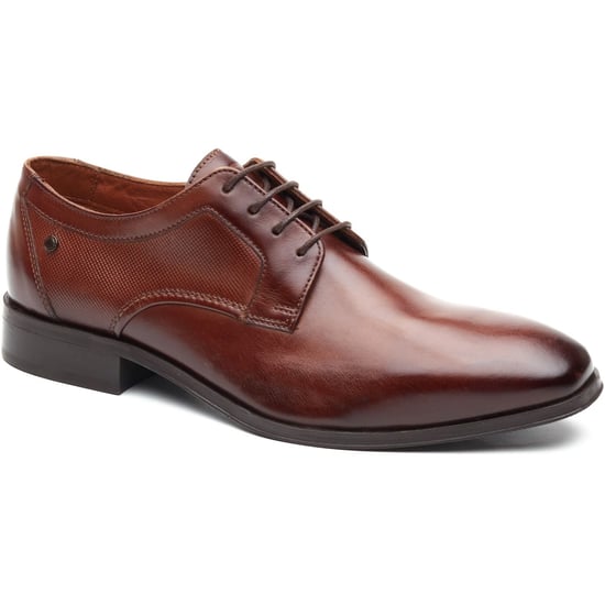 Base London Dome Schnürschuhe aus Leder für Herren in verbranntem Tan - Image 1