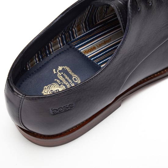 Base London Marley Derby-Lederschuhe für Herren in Marineblau mit Schnürung - Image 6