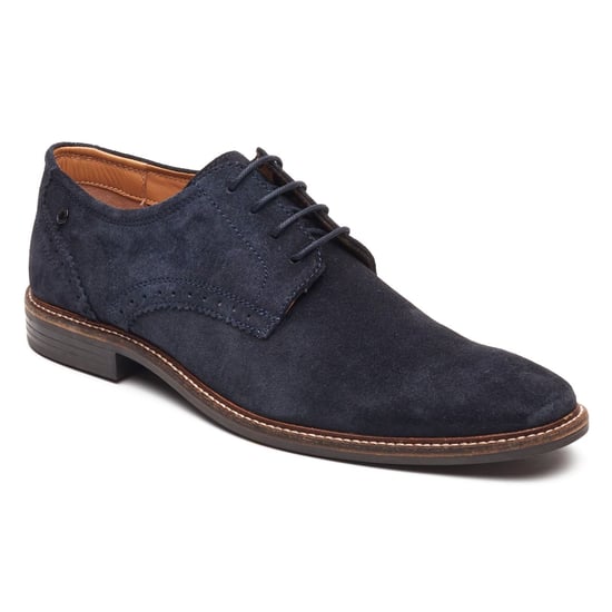 Base London Eton Lace Up Leather Men's Navy Lace-Up Shoes - Image 1