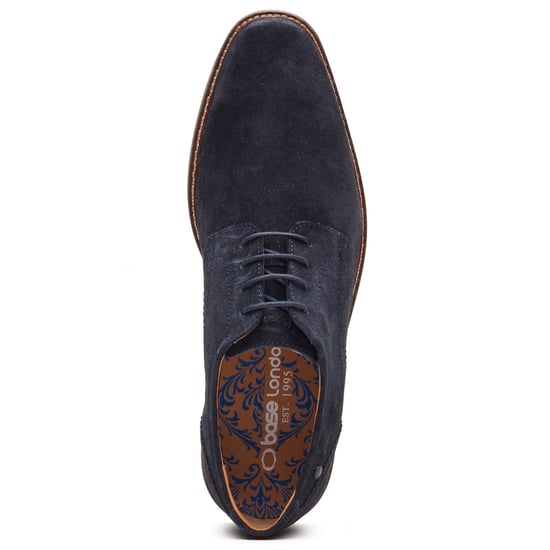 Base London Eton Lace Up Leather Men's Navy Lace-Up Shoes - Image 4