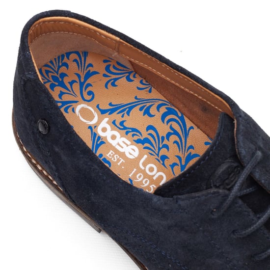 Base London Eton Lace Up Leather Men's Navy Lace-Up Shoes - Image 6