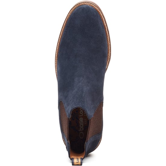 Base London Sussex Chelsea-Stiefel Leder Herren Marineblau Boots - Image 4