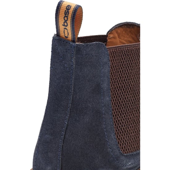 Base London Sussex Chelsea-Stiefel Leder Herren Marineblau Boots - Image 6