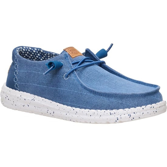 HEYDUDE Wendy Chambray Textil Damen Loafers in Marineblau - Image 1