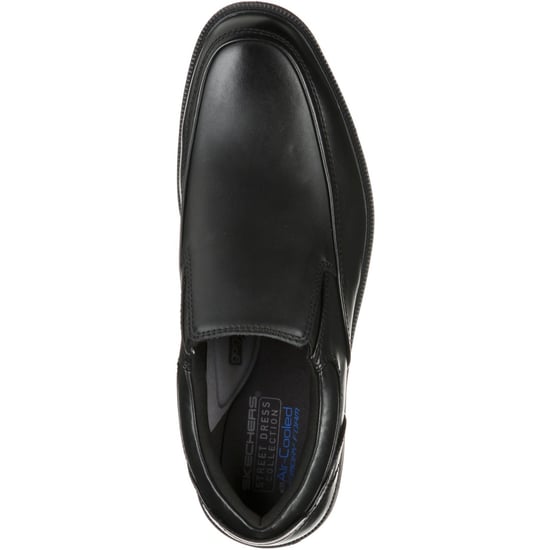 Skechers Dreston Ratlon Leder Herren Schwarz Slipper - Image 3
