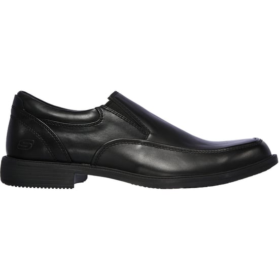 Skechers Dreston Ratlon Leder Herren Schwarz Slipper - Image 5