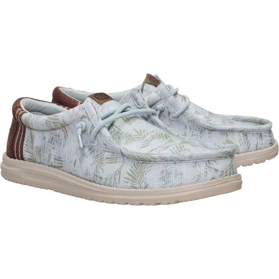 HEYDUDE Wally Gewaschene Textil Herren Hausschuhe Hafen Grün/Multi - Image 3