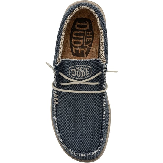 HEYDUDE Wally Geflochtene Polyester Herren Slipper Blau Nacht - Image 4