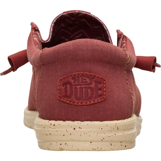 HEYDUDE Wally Stretch Canvas Textil Herren Slipper in Burnt Red/Boulder Tan - Image 2