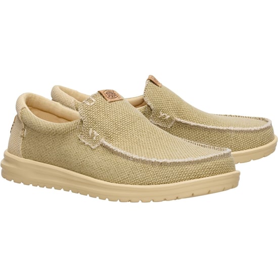 HEYDUDE Mikka Braided Textile Men's Olive Grey/Boulder Tan Loafers - Image 3