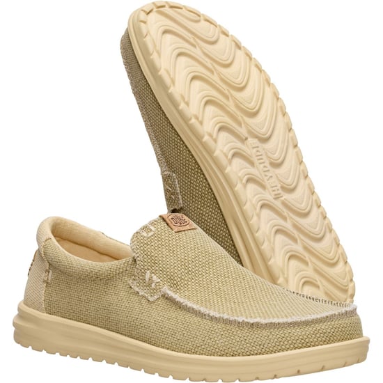 HEYDUDE Mikka Braided Textile Men's Olive Grey/Boulder Tan Loafers - Image 4