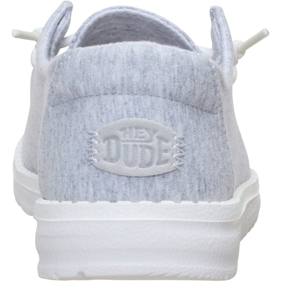 HEYDUDE Wendy Stretch Jersey Textile Women's Light Grey Loafers - Image 2