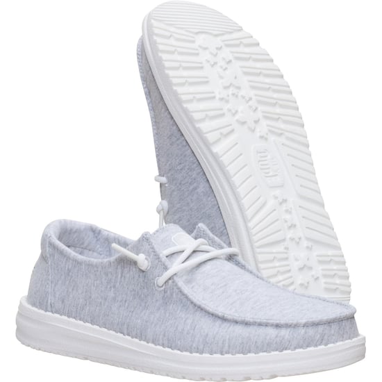 HEYDUDE Wendy Stretch Jersey Textile Women's Light Grey Loafers - Image 4