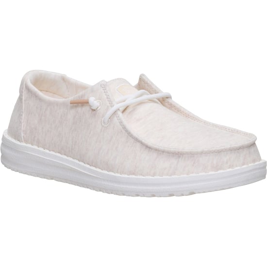 HEYDUDE Wendy Stretch Jersey Textile Women's Oatmeal Loafers - Image 1