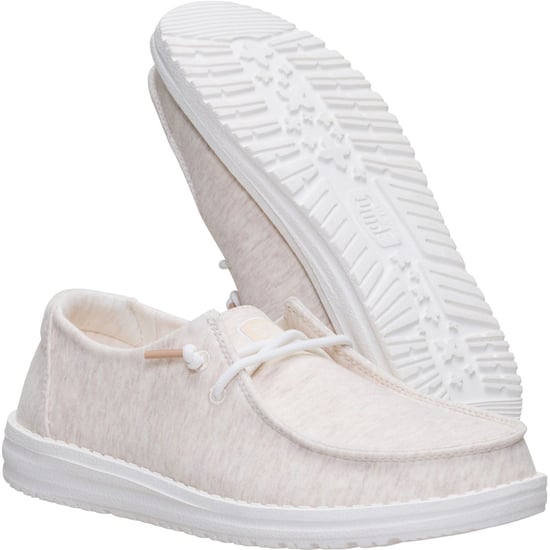 HEYDUDE Wendy Stretch Jersey Textile Women's Oatmeal Loafers - Image 4
