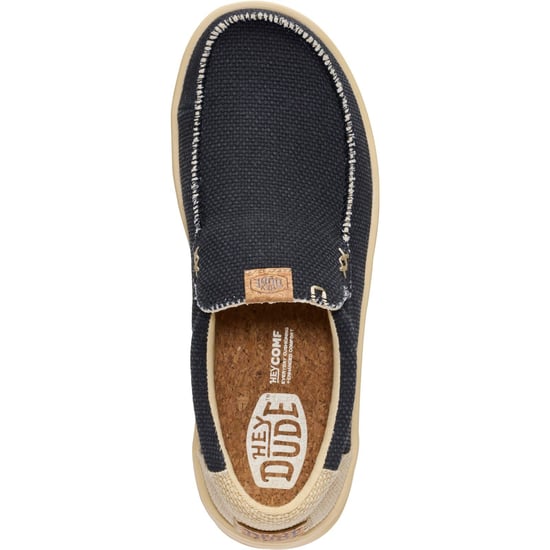HEYDUDE Mikka Geflochtene Textil Herren Slipper Schwarz/Boulder Tan - Image 5