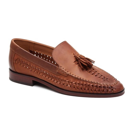 Base London Bracken Loafer Leder Herren Tan Slipper - Image 1
