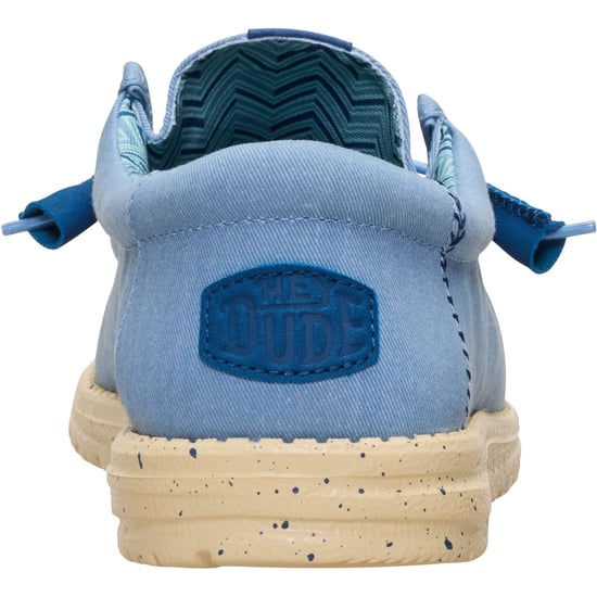 HEYDUDE Wally Stretch Canvas Textil Herren Ausgebleichte Jeans/Boulder Tan Slipper - Image 2