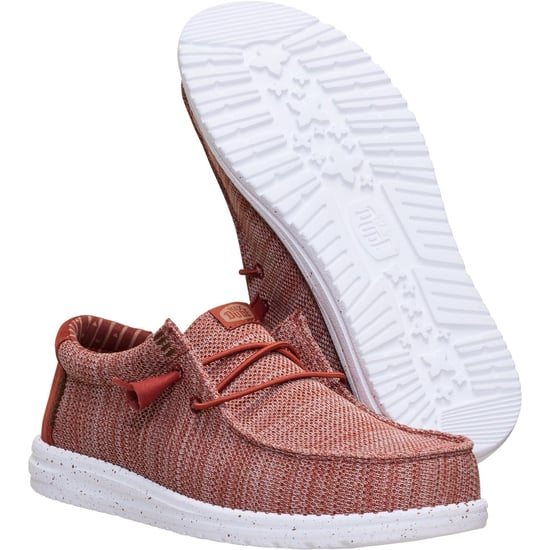 HEYDUDE Wally Stretch Sox Polyester Herren Mokassins in verbranntem Rot/Multi - Image 3