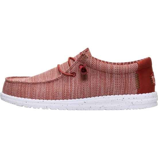 HEYDUDE Wally Stretch Sox Polyester Herren Mokassins in verbranntem Rot/Multi - Image 5