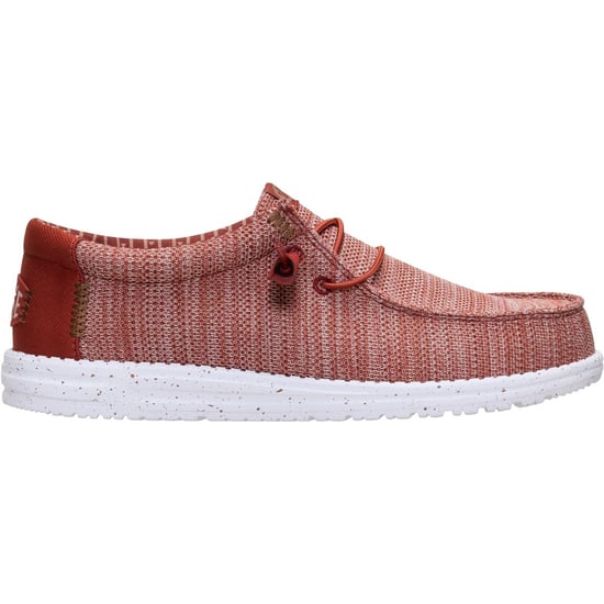 HEYDUDE Wally Stretch Sox Polyester Herren Mokassins in verbranntem Rot/Multi - Image 6