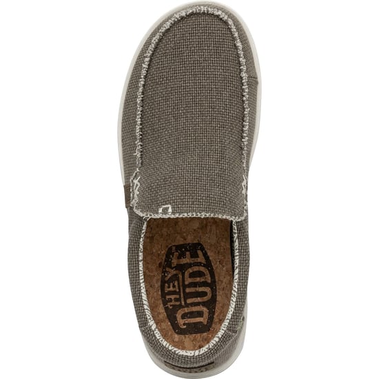 HEYDUDE Mikka Braided Textile Men's Fossil Loafers - Image 5