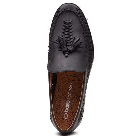 Base London Bracken Slipper Leder Herren Navy Slipper - Image 4