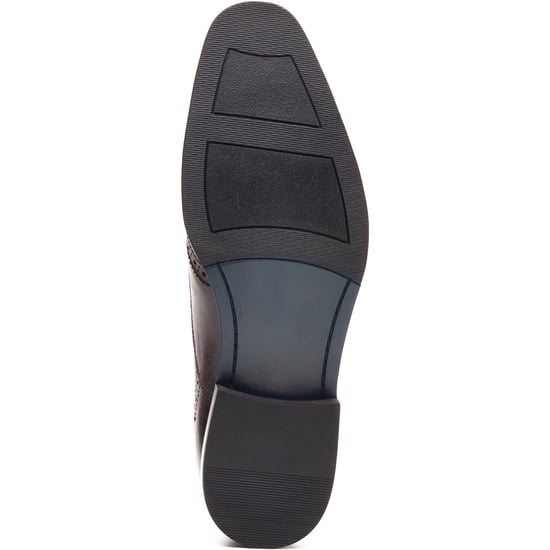 Base London Steeple Brogue Leder Herren Schuhe in verbranntem Braun - Image 3