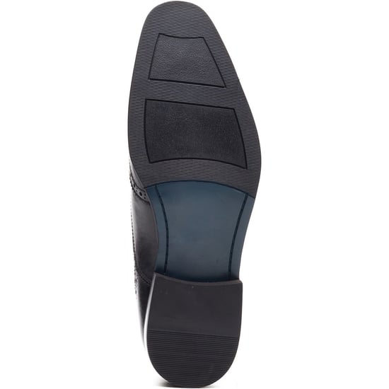 Base London Steeple Brogue Leder Herren Schwarz Brogues Schuhe - Image 3