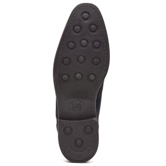 Base London Clarence Brogue Leather Men's Navy Brogues Shoes - Image 3
