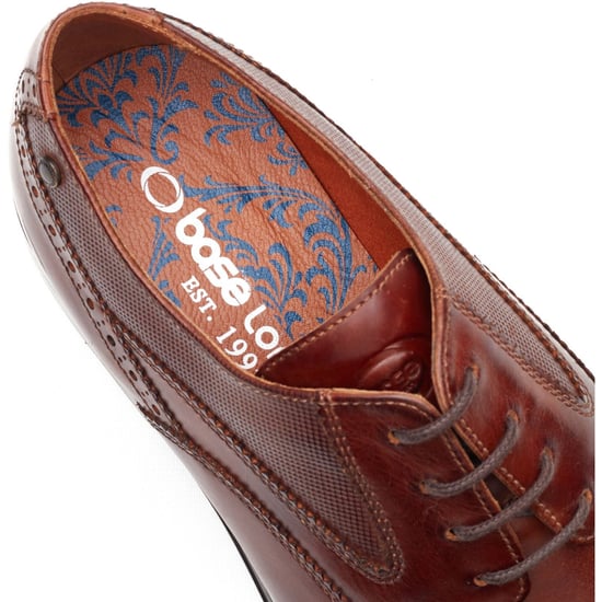 Base London Steeple Brogue Leder Herren Schnürschuhe in Gebranntem Tan - Image 6