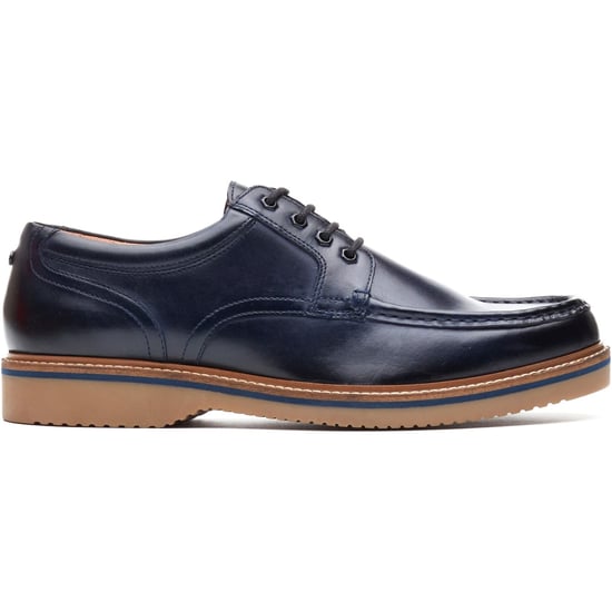 Base London Langdon Leder Herren Marineblau Bootschuhe - Image 5