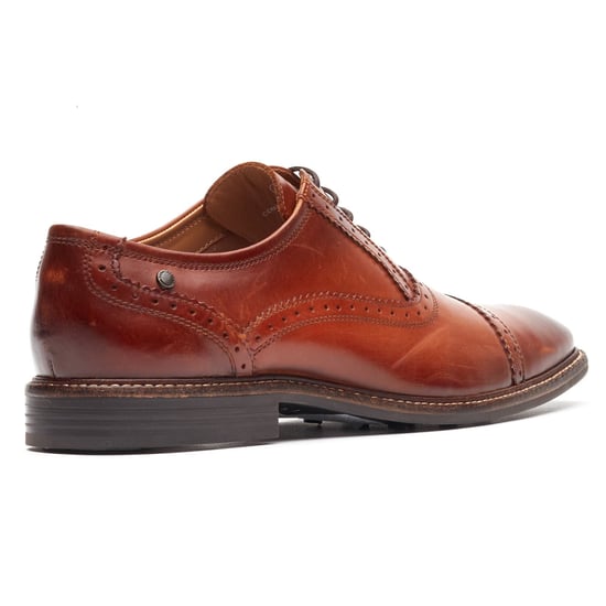 Base London Ascot Oxford Leder Herren Schuhe in verbranntem Tan - Image 2