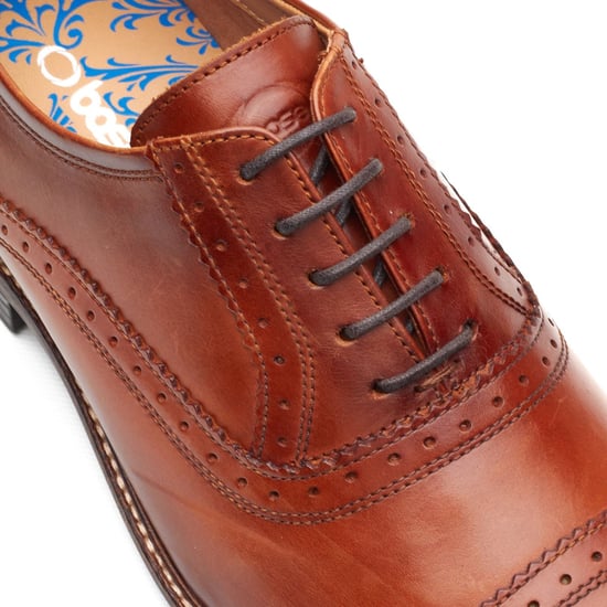 Base London Ascot Oxford Leder Herren Schuhe in verbranntem Tan - Image 6